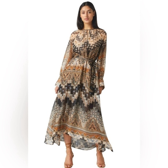 Misa Paloma Chiffon Dress in Alhambra Mosaic - Picture 1 of 4